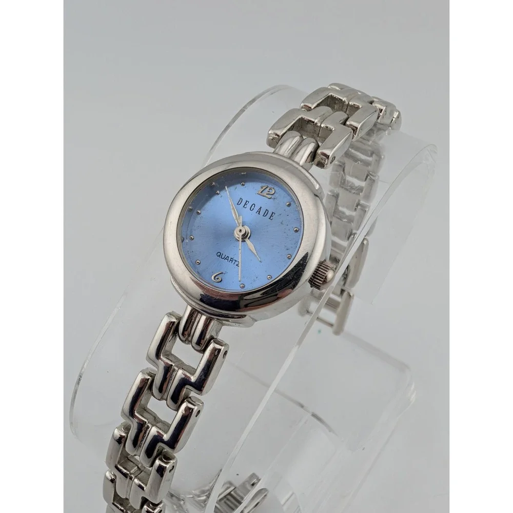 Decade Watch Women 21mm Case Blue Dial‎ Silver 7.75